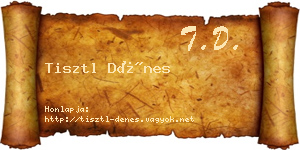 Tisztl Dénes névjegykártya